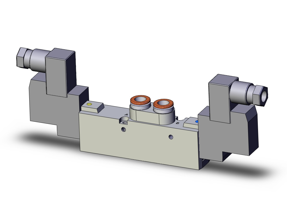 SMC SYJ7420-5DZ-C8 valve, dbl sol, body pt, SYJ7000 SOLENOID VALVE 5/PORT