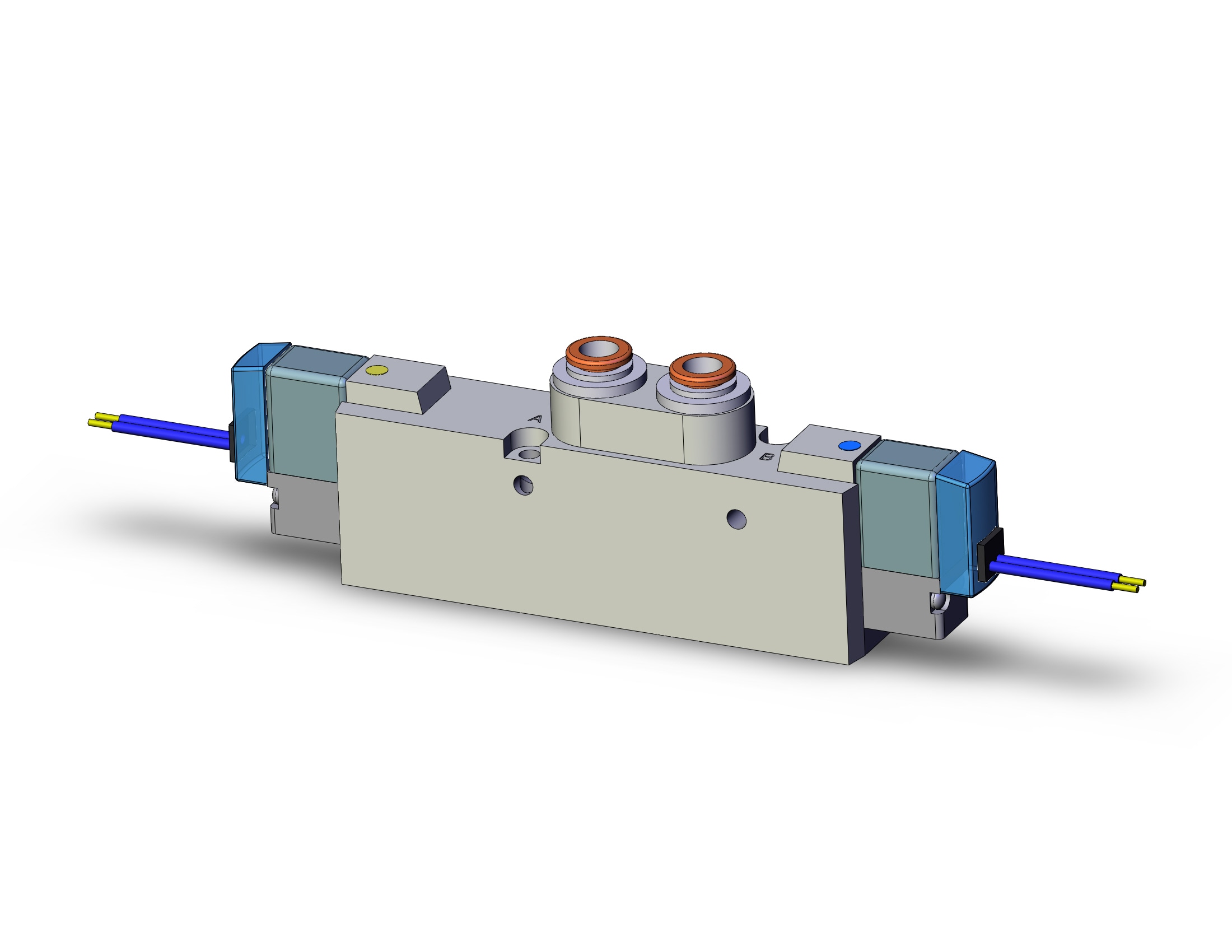 SMC SYJ7420-5GZ-C6 valve, dbl sol, body pt (dc), SYJ7000 SOLENOID VALVE 5/PORT