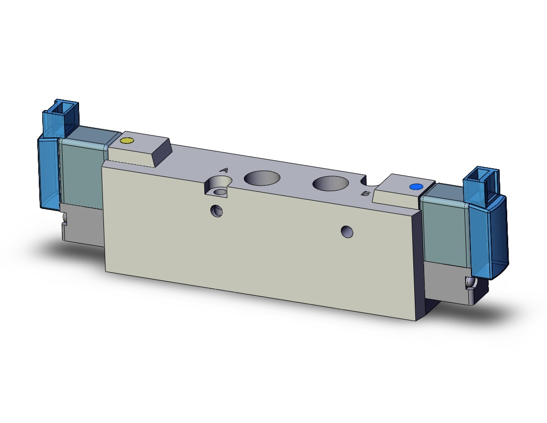 SMC SYJ7423-5MOZ-01F valve, dbl sol, body pt (dc), SYJ7000 SOLENOID VALVE 5/PORT