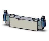 SMC SYJ7540-5MNZ-Q valve, dbl sol, base mt, SYJ7000 SOLENOID VALVE 5/PORT