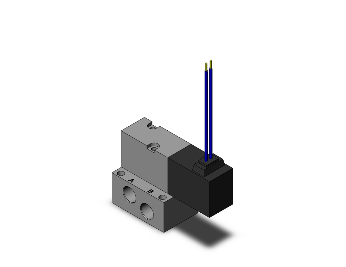 SMC VK3140-5GS-01T valve 4 way base mounted, VK3000 SOL VALVE 4/5 PORT