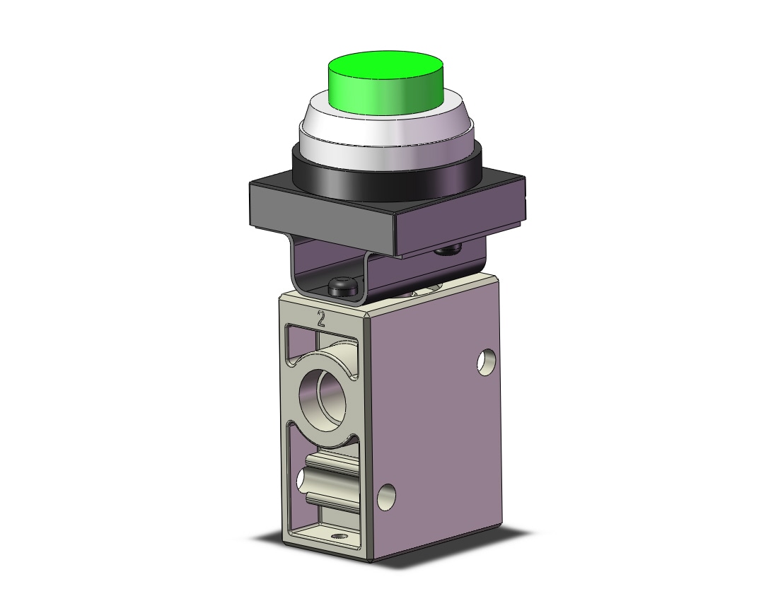 SMC VM220U-02-32GA mech valve w/actuator, VM (VFM/VZM) MECHANICAL VALVE