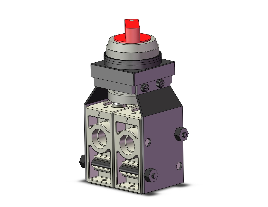 SMC VM250U-N02-35RA mech valve dual non-wxch act, VM (VFM/VZM) MECHANICAL VALVE