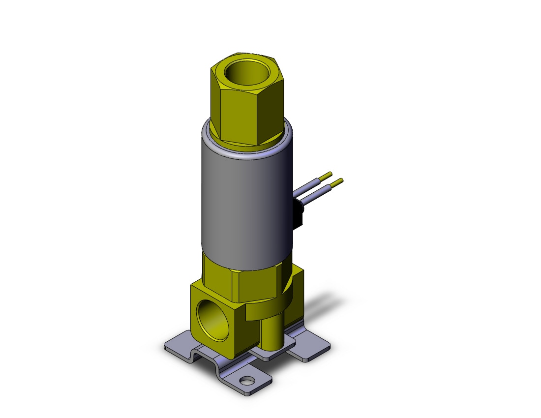 SMC VDW250-5F-2-01N-F valve, compact, sgl, brass, VDW VALVE 3-WAY BRASS