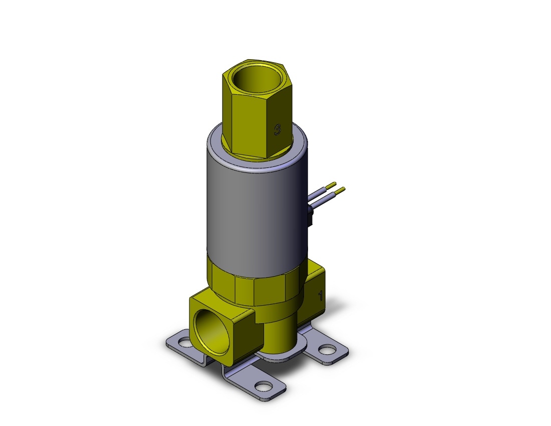 SMC VDW350-5W-2-02N-J-F alve, compact, sgl, VDW VALVE 3-WAY BRASS