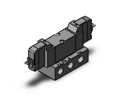 SMC VF3240-5GZ1-02 valve, pilot, base mounted, VF3000 SOL VALVE 4/5 PORT