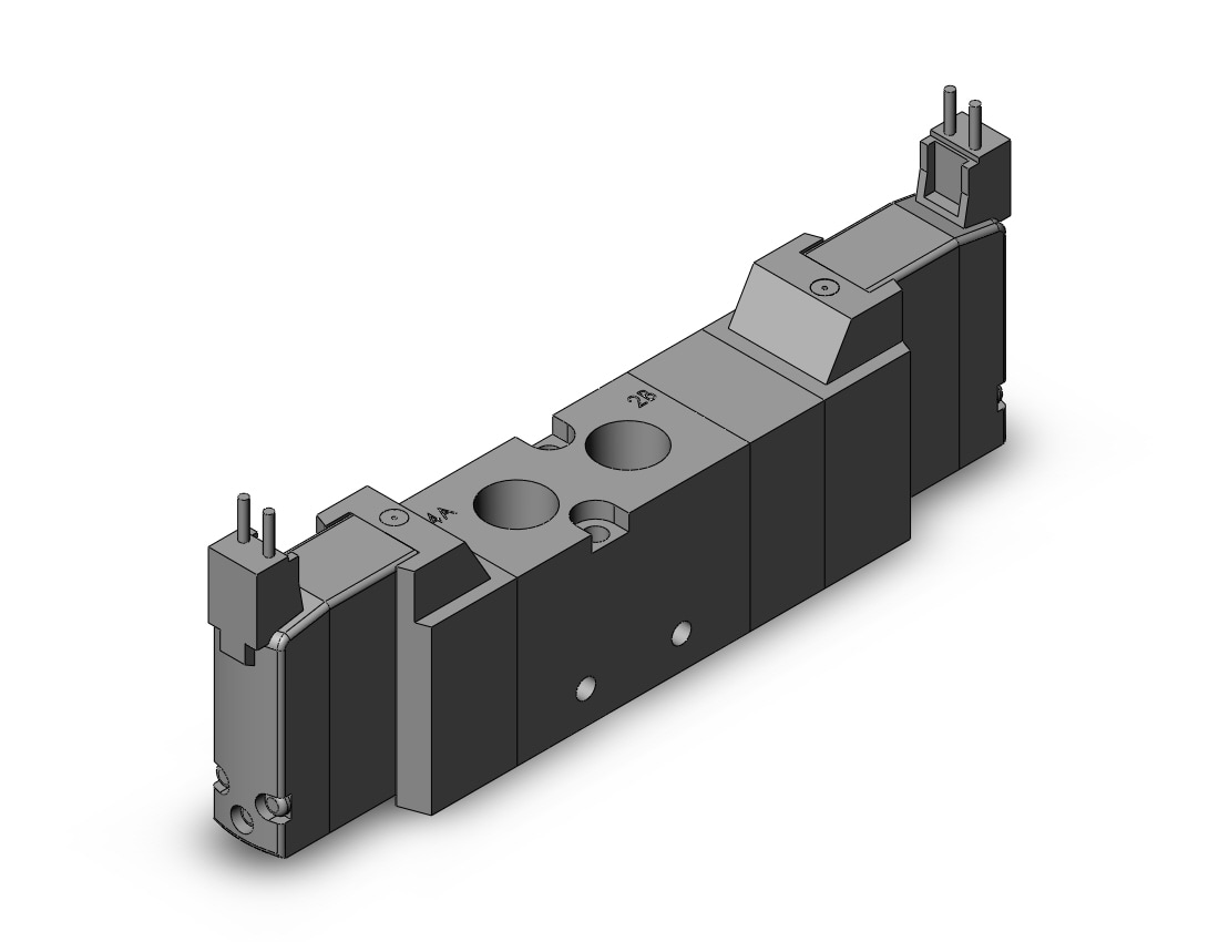 SMC VF3430-5MZ1-02 vf3000 body pt 1/4, VF3000 SOL VALVE 4/5 PORT