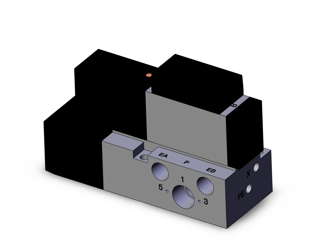 SMC VFR2100-2FZ-02T valve sgl plug-in base mount, VFR2000 SOL VALVE 4/5 PORT***