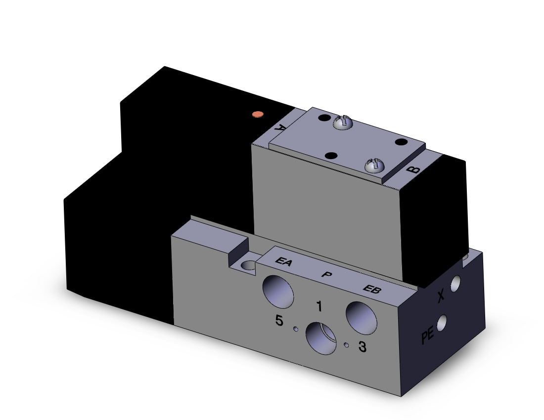 SMC VFR2100-4F-01N valve, 5 port solenoid, 4/5 PORT SOLENOID VALVE