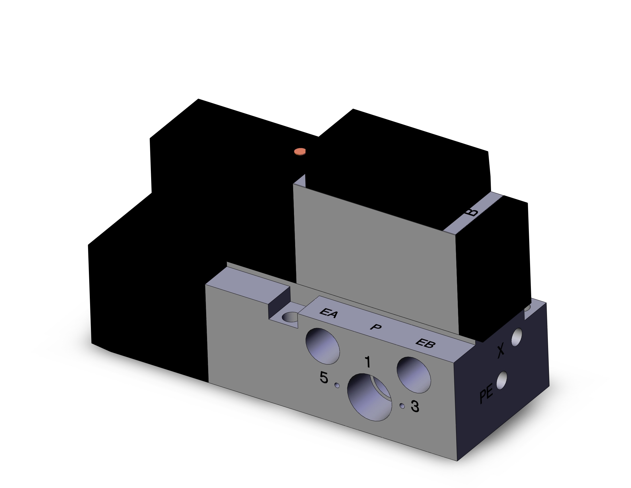 SMC VFR2100R-3FZ-02T valve sgl plug-in base mount, VFR2000 SOL VALVE 4/5 PORT***