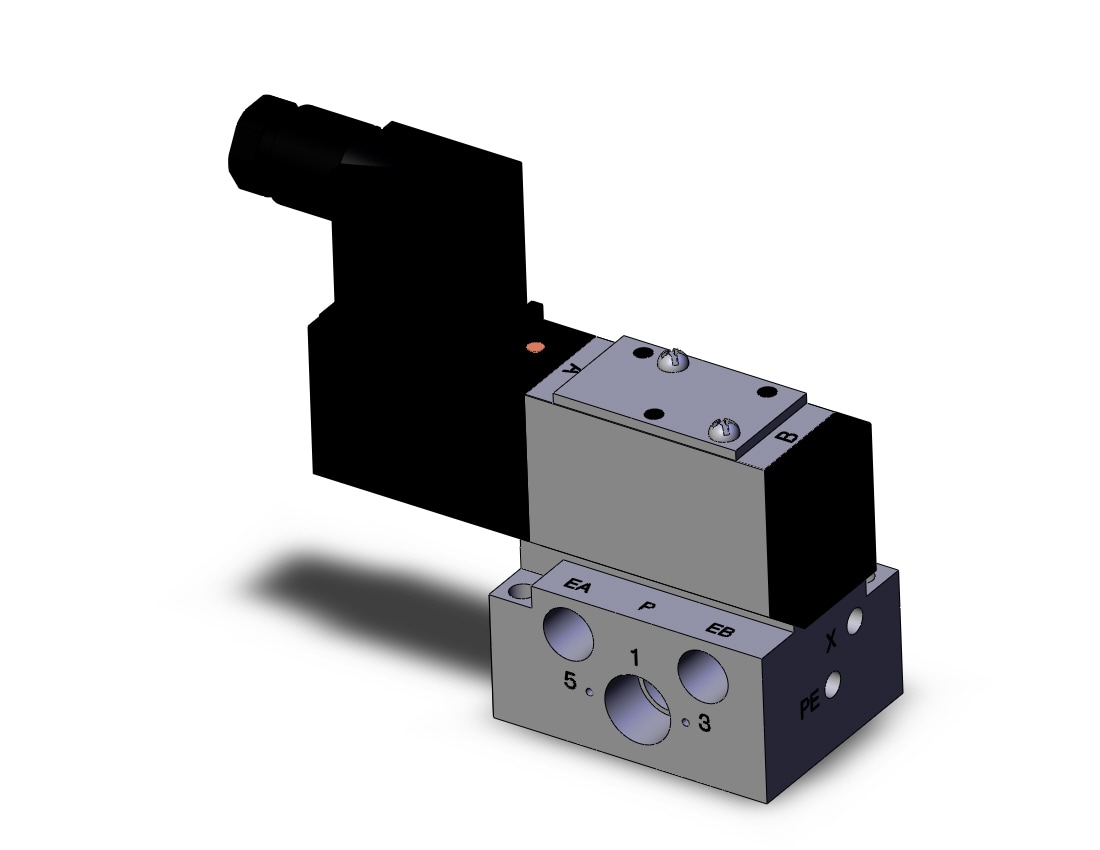 SMC VFR2110-2D-02 valve sgl non plugin base mt, VFR2000 SOL VALVE 4/5 PORT