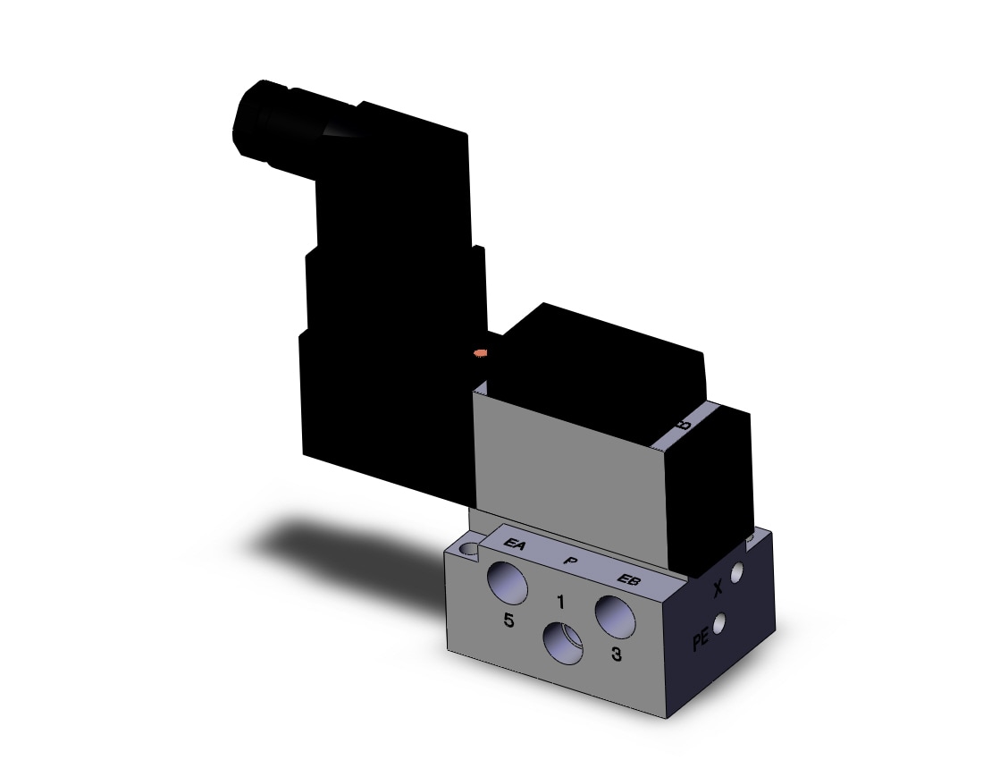 SMC VFR2110-3DZ-01T valve sgl non plugin base mt, VFR2000 SOL VALVE 4/5 PORT***