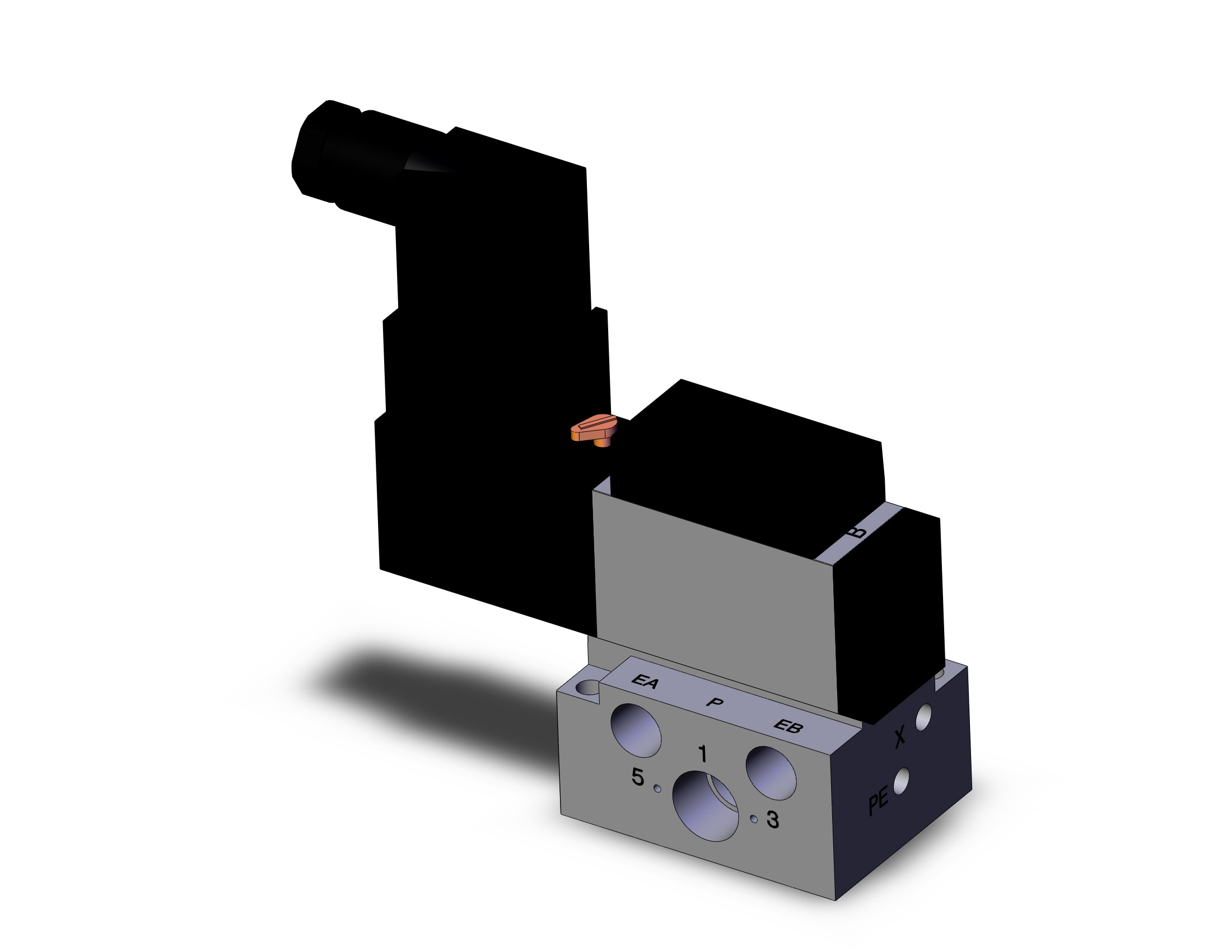 SMC VFR2110-3DZC-02 valve sgl non plugin base mt, VFR2000 SOL VALVE 4/5 PORT***