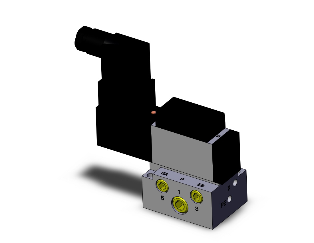 SMC VFR2110-5DZA-B02N valve dbl non plugin base mt, VFR2000 SOL VALVE 4/5 PORT