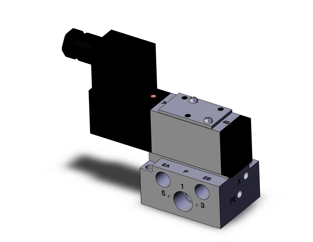 SMC VFR2110-5T-02T valve sgl non plugin base mt, VFR2000 SOL VALVE 4/5 PORT***