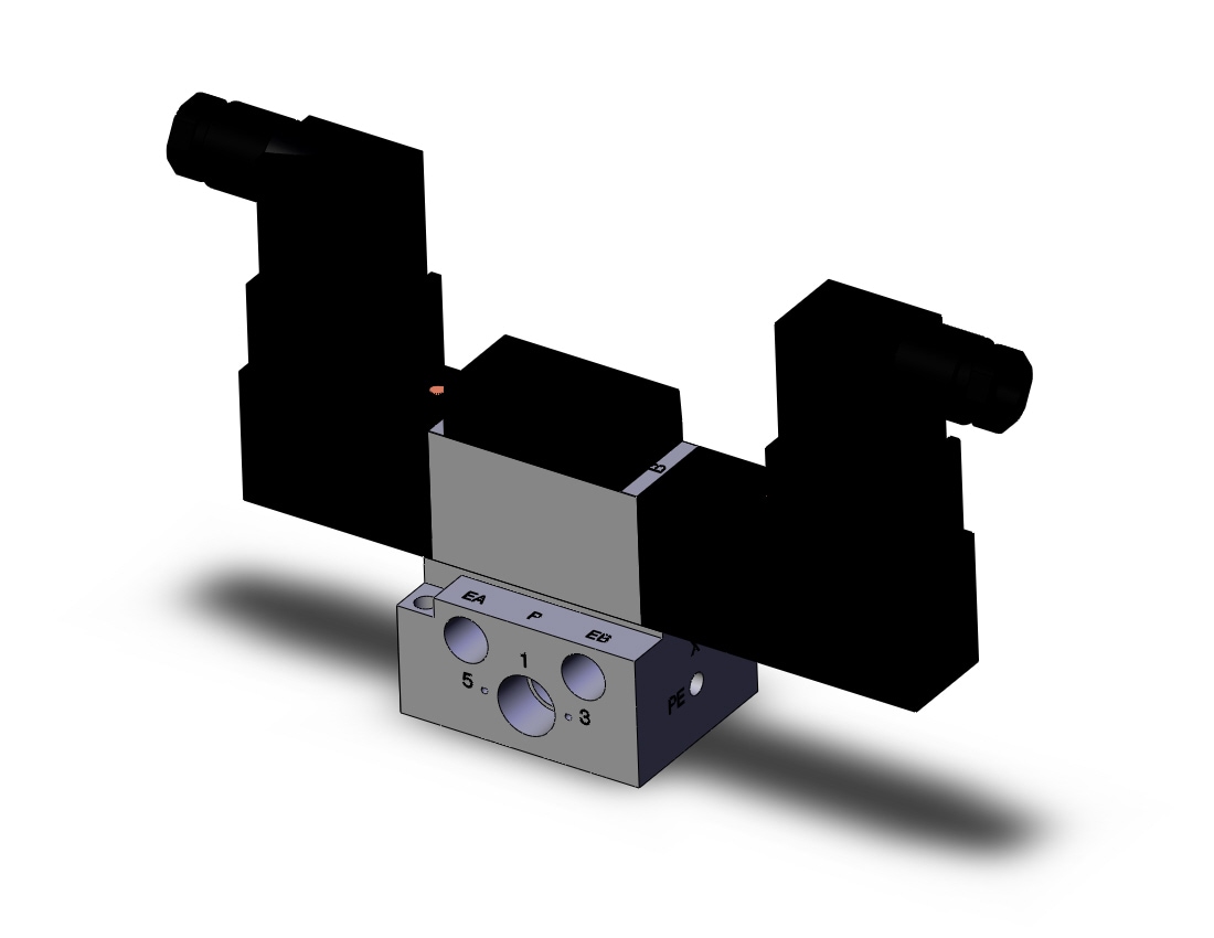 SMC VFR2310-1DZ-02 valve dbl non plugin base mt, VFR2000 SOL VALVE 4/5 PORT