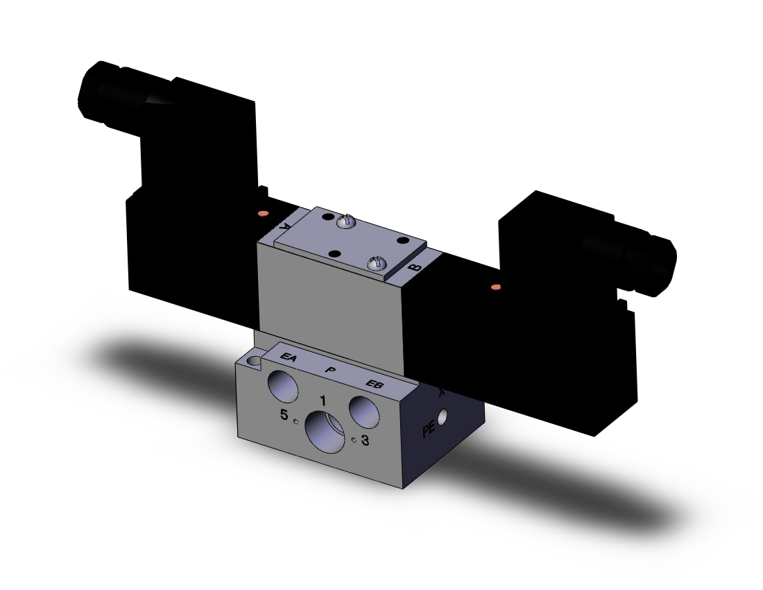 SMC VFR2310-6D-02T vfr2000 base mt 1/4, VFR2000 SOL VALVE 4/5 PORT