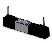 SMC VFR2410-3G valve dbl non plugin base mt, VFR2000 SOL VALVE 4/5 PORT