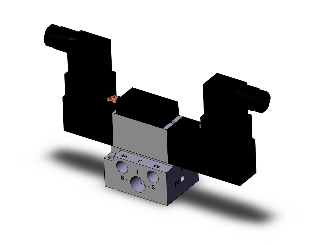 SMC VFR2410-5DZC-02 valve, 5 port solenoid, 4/5 PORT SOLENOID VALVE