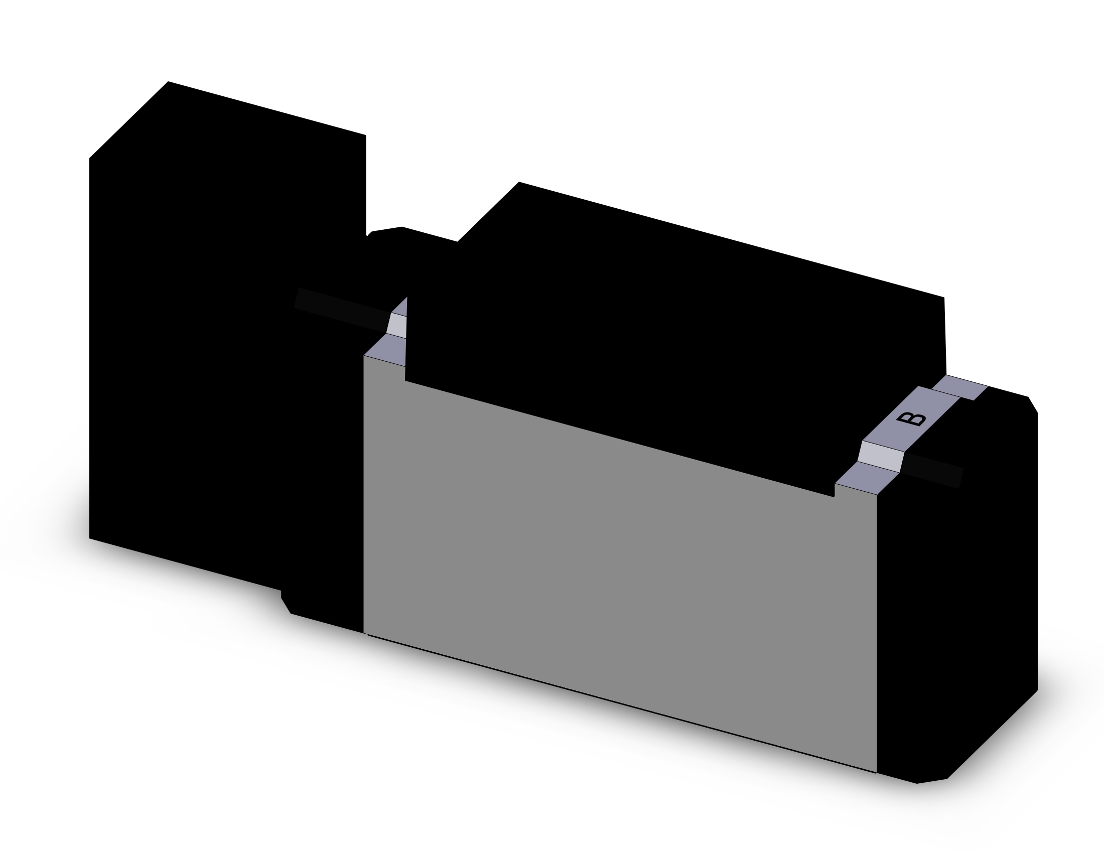 SMC VFR3100-3FZB valve sgl plug-in base mount, VFR3000 SOL VALVE 4/5 PORT