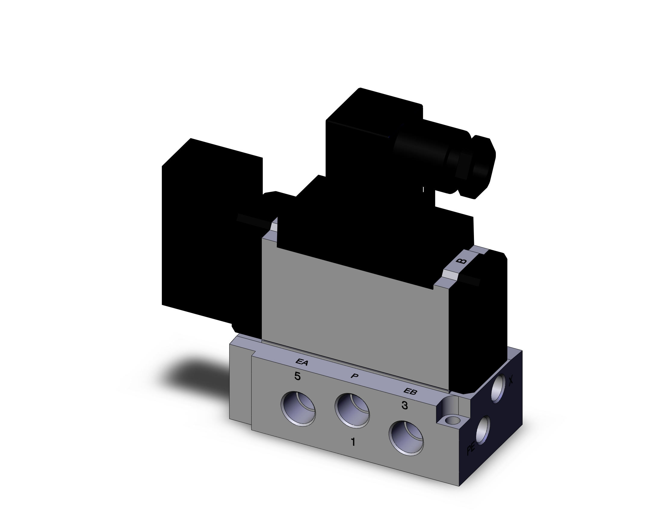 SMC VFR3110-3DZ-02T valve sgl non plugin base mt, VFR3000 SOL VALVE 4/5 PORT