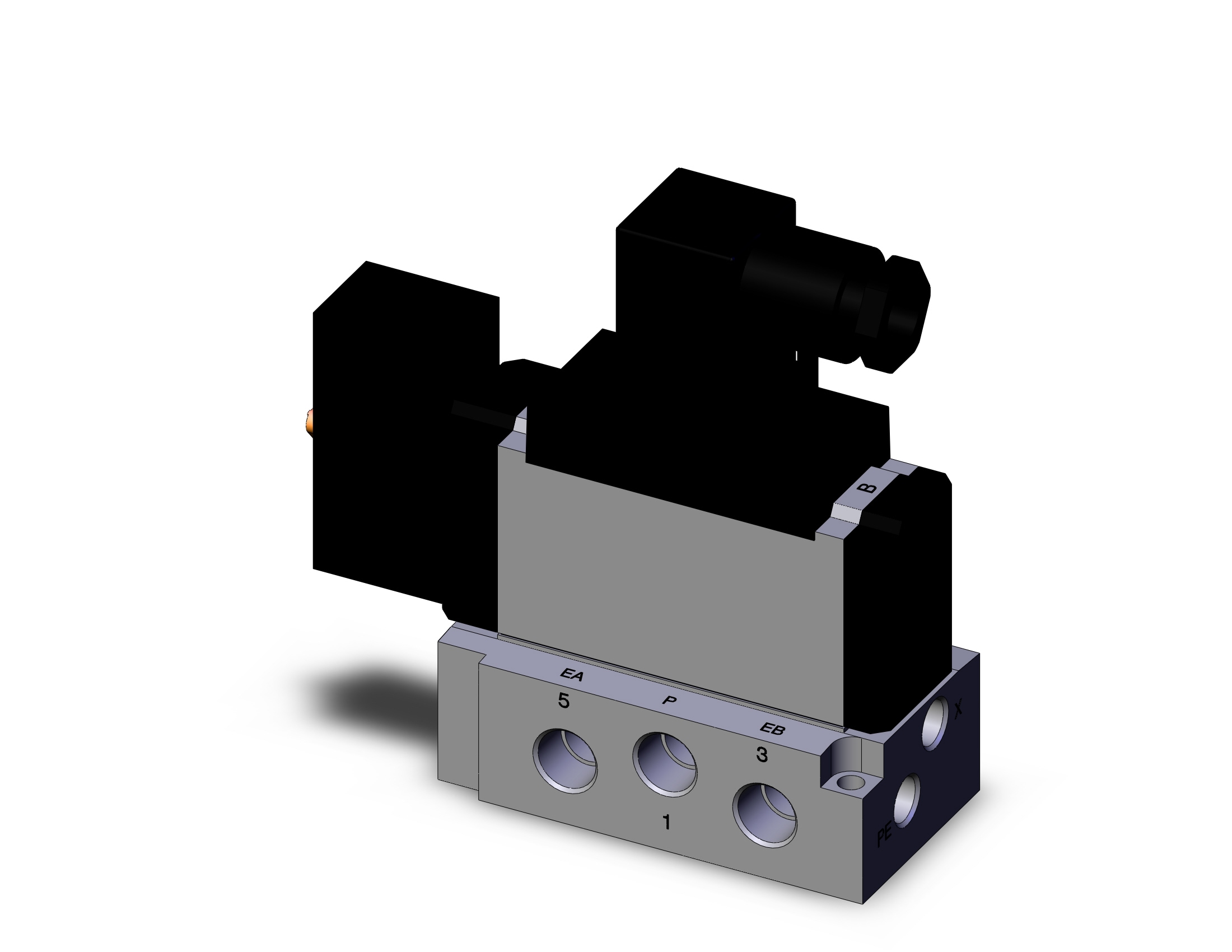 SMC VFR3110R-5DZC-02 valve sgl non plugin base mt, VFR3000 SOL VALVE 4/5 PORT