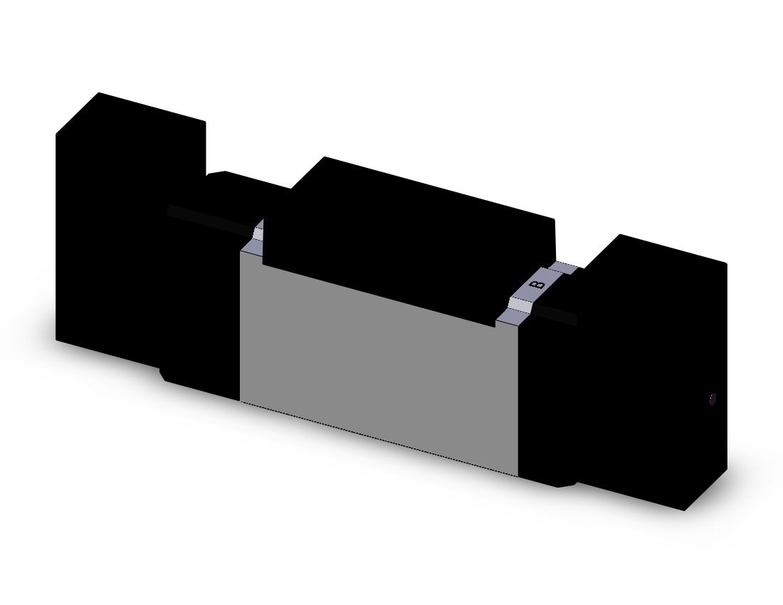 SMC VFR3300-6FZ valve dbl plug-in base mount, VFR3000 SOL VALVE 4/5 PORT