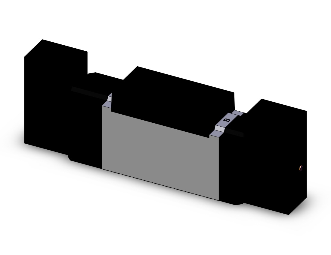 SMC VFR3300R-5FZB valve dbl plug-in base mount, VFR3000 SOL VALVE 4/5 PORT