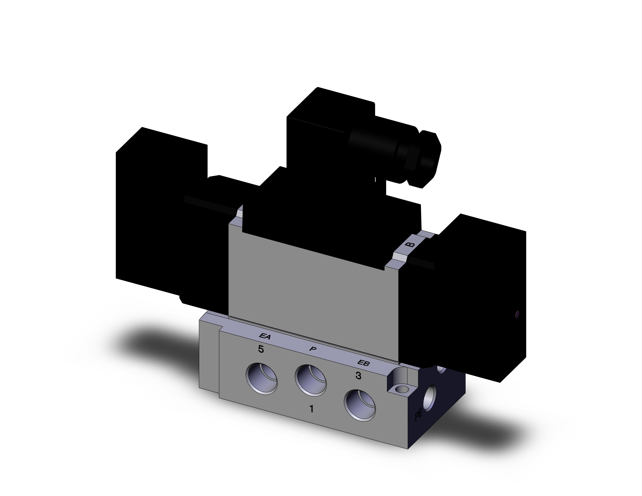 SMC VFR3310-3DZ-02N valve dbl non plugin base mt, VFR3000 SOL VALVE 4/5 PORT