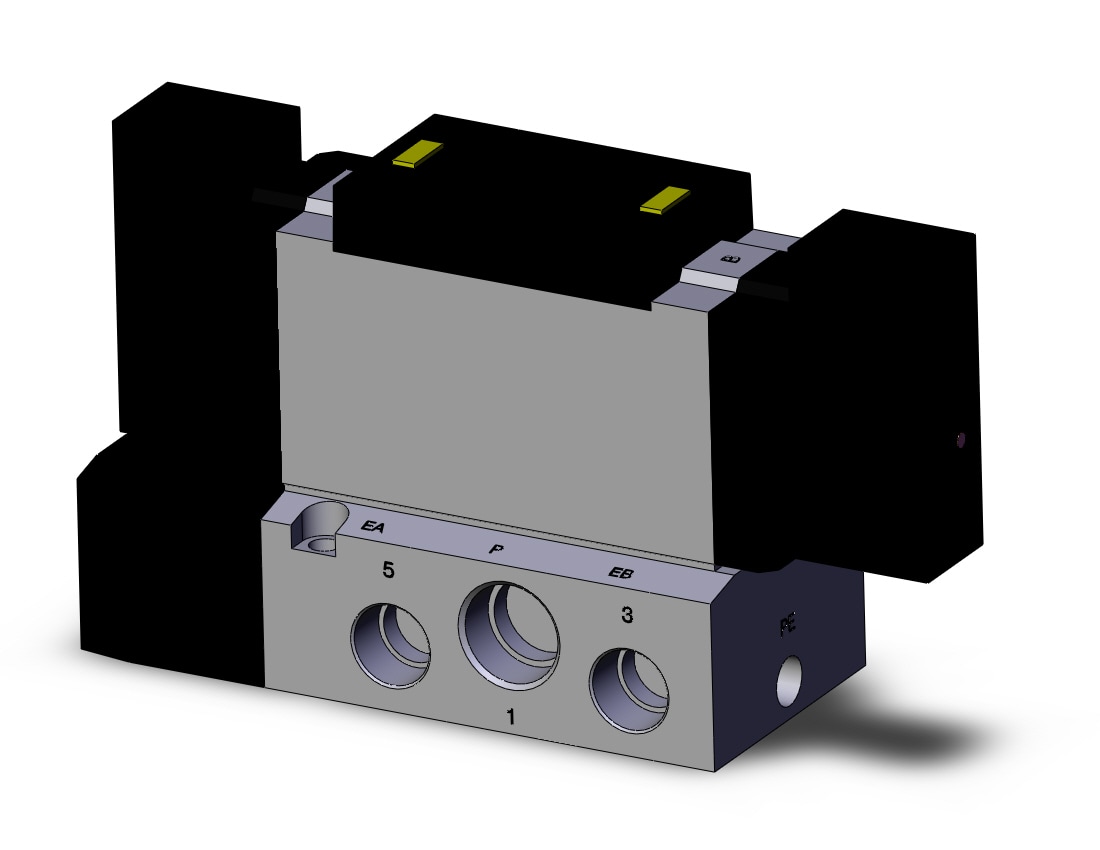 SMC VFR4200-5FZ-04N valve dbl plug-in base mount, VFS4000 SOL VALVE 4/5 PORT