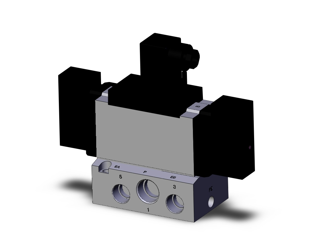 SMC VFR4210-5DZ-04N valve dbl non plugin base mt, VFR4000 SOL VALVE 4/5 PORT