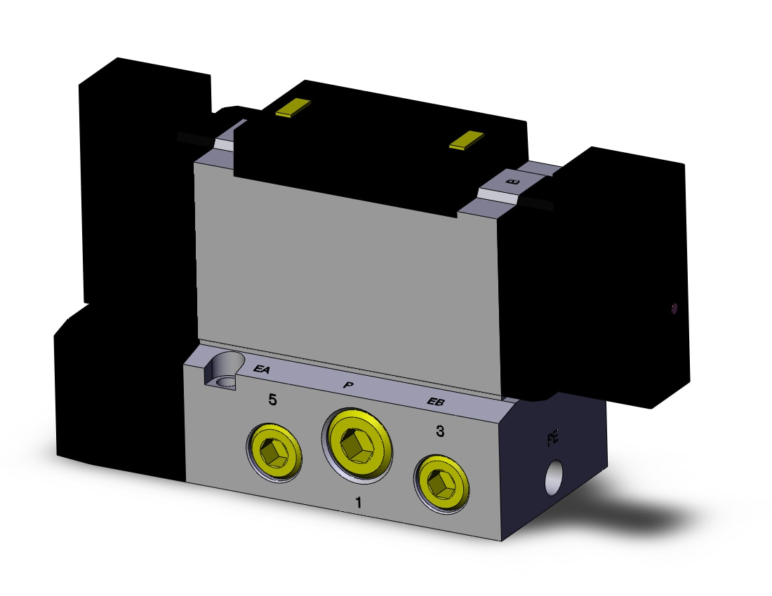 SMC VFR4300-3FZ-B04N valve dbl plug-in base mount, VFR4000 SOL VALVE 4/5 PORT