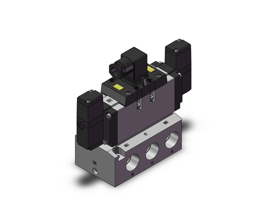 SMC VFR5310-3DZC-06 valve dbl non plugin base mt, VFR5000 SOL VALVE 4/5 PORT