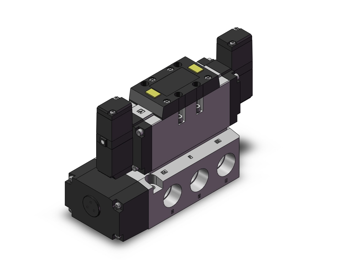 SMC VFR5400R-3FZ-06T valve dbl plugin base mount, VFS5000 SOL VALVE 4/5 PORT