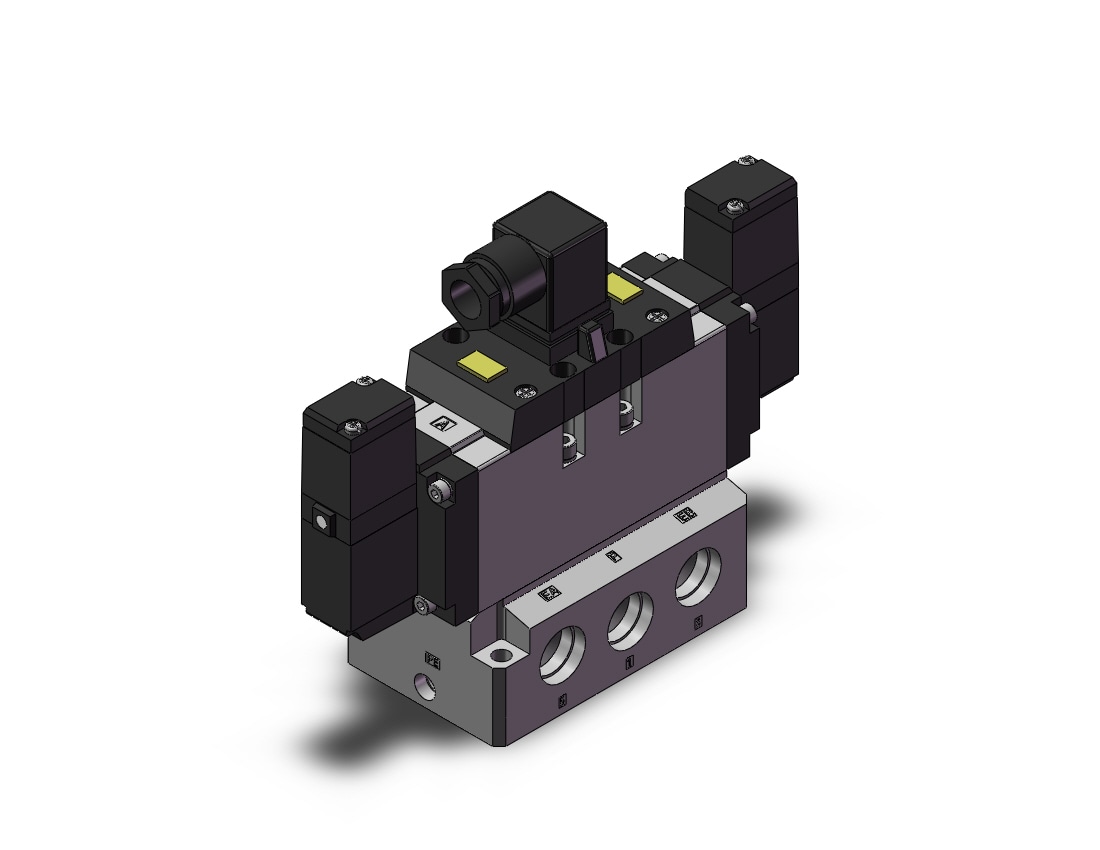 SMC VFR5510-5DZ-04F valve dbl non plugin base mt, VFR5000 SOL VALVE 4/5 PORT