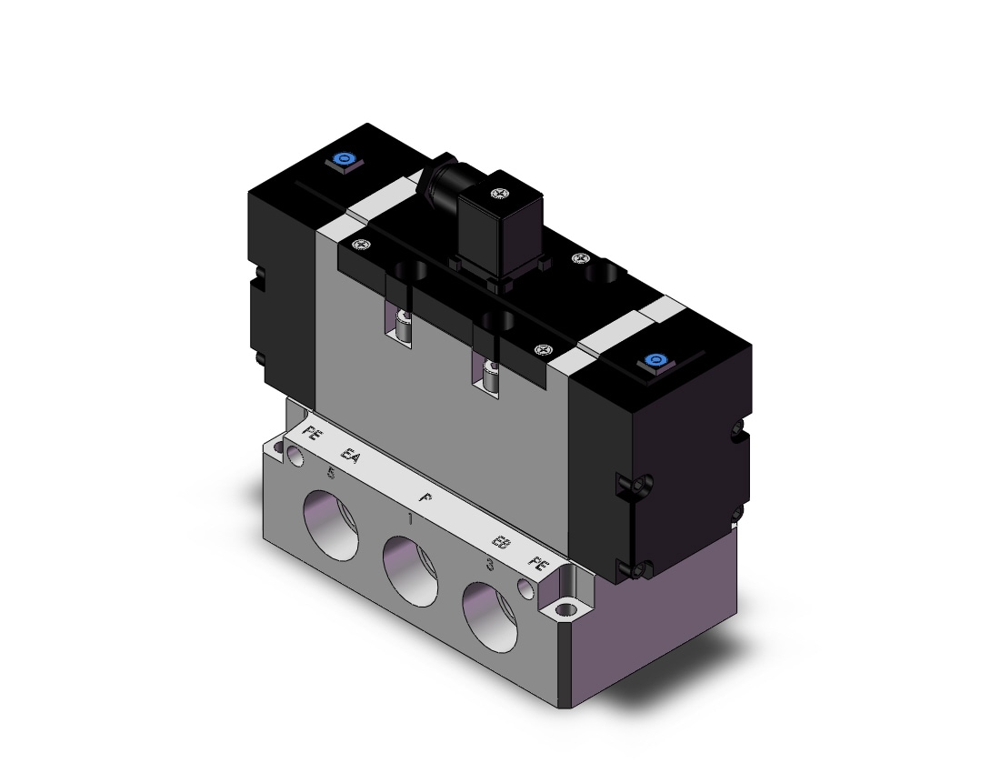 SMC VFR6110-5DZ-10-Q valve sgl non-plug-in base mt, VFR6000 SOL VALVE 4/5 PORT