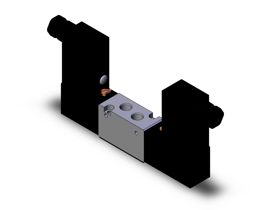 SMC VFS1220-3DZC-01T valve dbl 1220-1530 body port, VFS1000 SOL VALVE 4/5 PORT