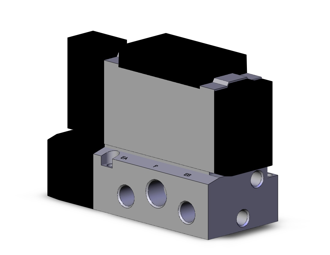 SMC VFS4100-5FZ-04N valve sgl plug-in base mount, VFS4000 SOL VALVE 4/5 PORT