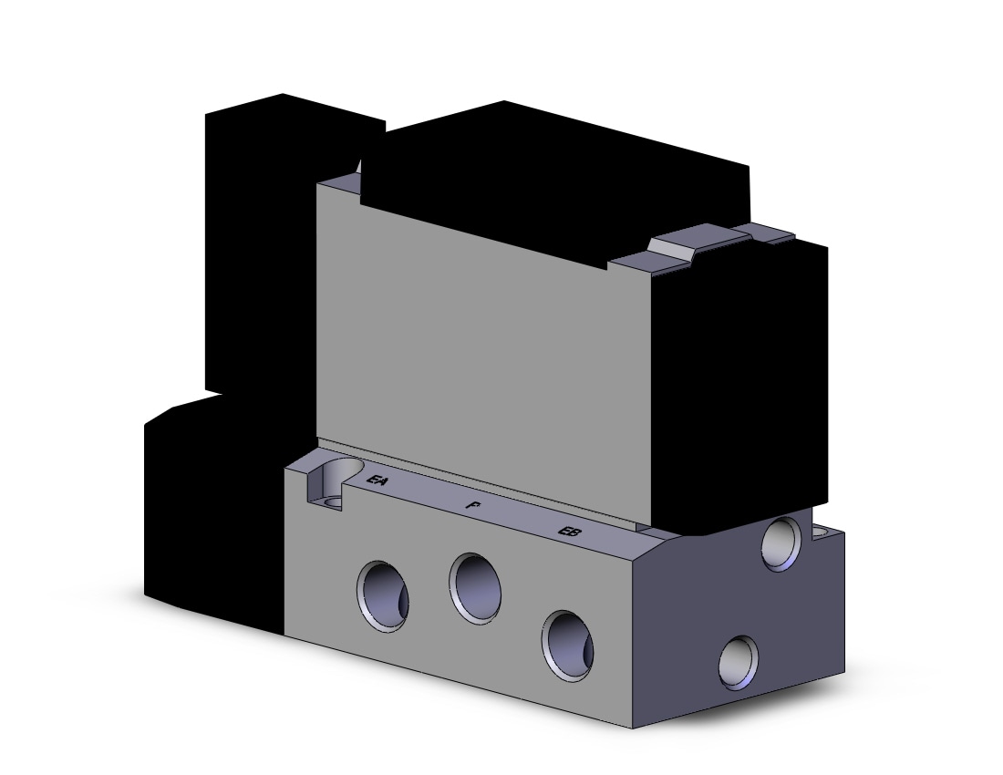 SMC VFS4100-5FZ-B03N valve dbl plug-in base mount, VFS4000 SOL VALVE 4/5 PORT