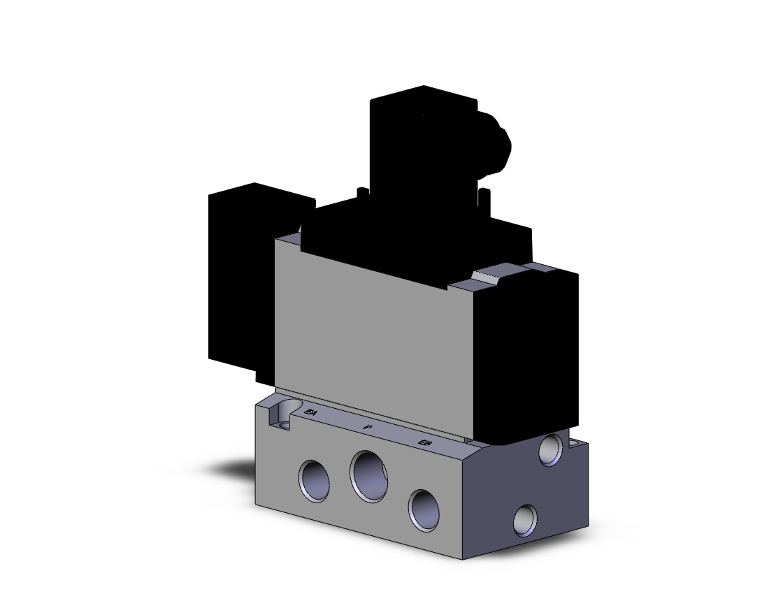 SMC VFS4110-3DZ-04N valve sgl non plug-in base mt, VFS4000 SOL VALVE 4/5 PORT