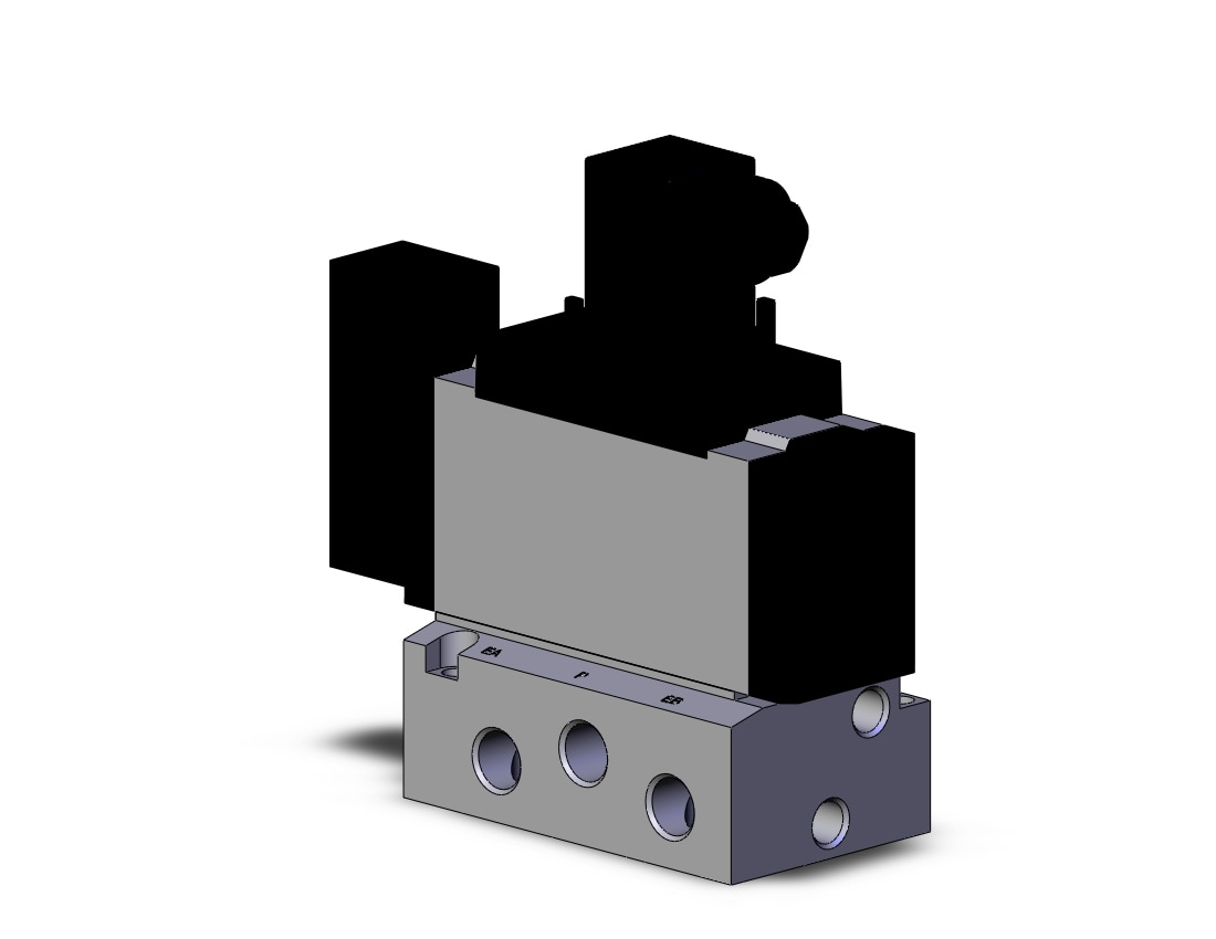 SMC VFS4111-5DZ-B03T valve sgl non plug-in base mt, VFS4000 SOL VALVE 4/5 PORT