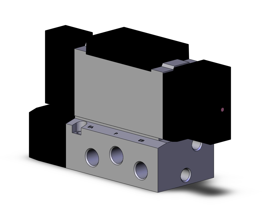 SMC VFS4200-5FZ-03N valve dbl plug-in base mnt, VFS4000 SOL VALVE 4/5 PORT