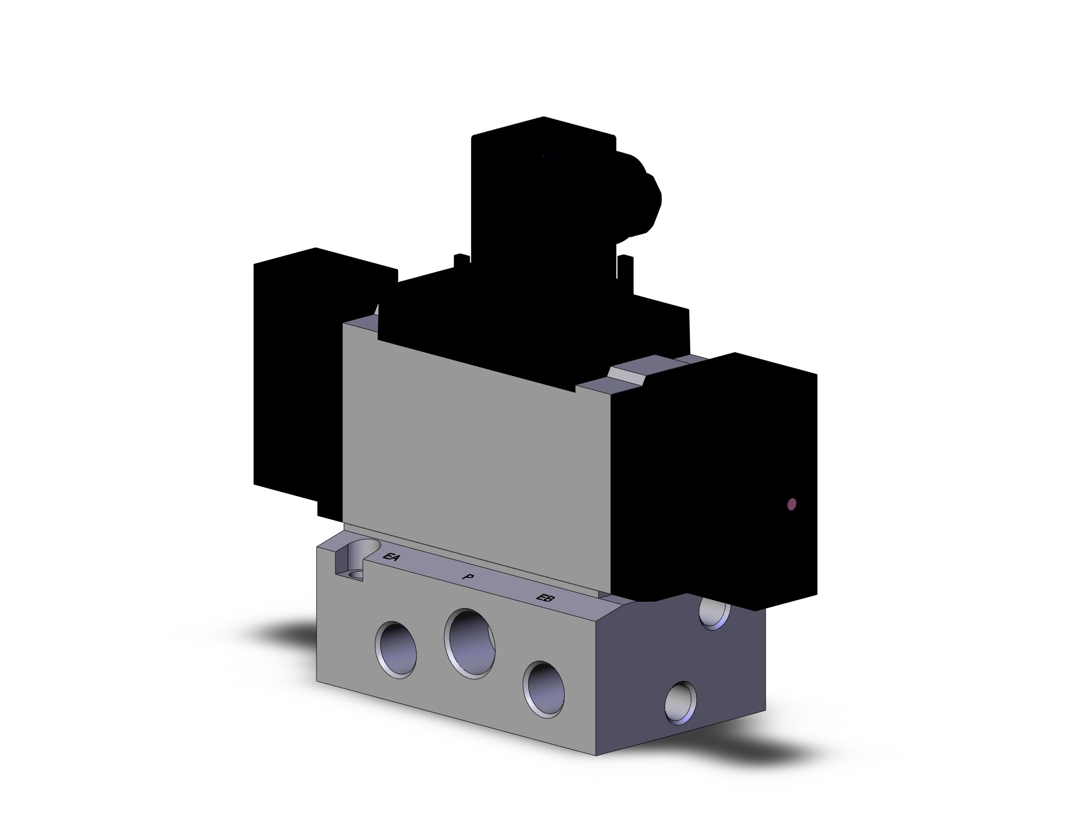 SMC VFS4210-3DZ-04N valve dbl non plug-in base mt, VFS4000 SOL VALVE 4/5 PORT