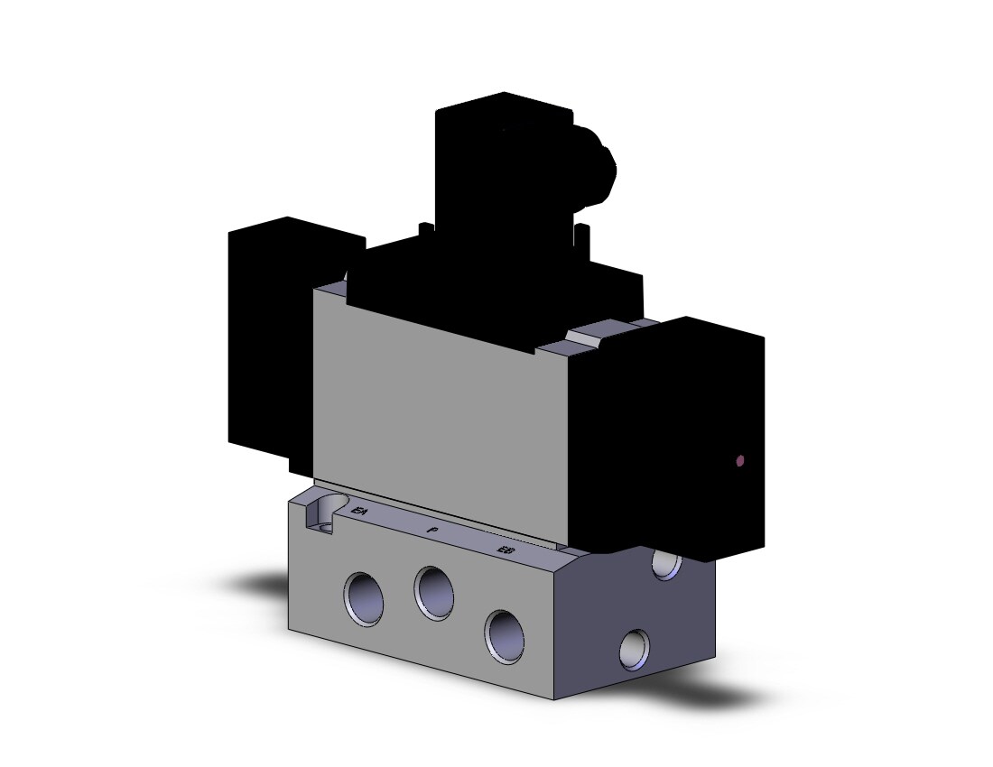 SMC VFS4210-5DZ-03F valve dbl non plug-in base mt, VFS4000 SOL VALVE 4/5 PORT