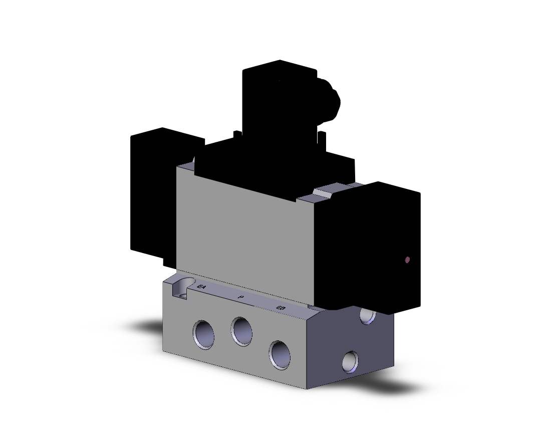 SMC VFS4210-5DZ-03N valve dbl non plug-in base mt, VFS4000 SOL VALVE 4/5 PORT