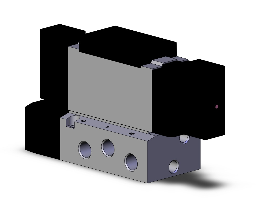 SMC VFS4300-5FZ-03N valve dbl plug-in base mnt, VFS4000 SOL VALVE 4/5 PORT