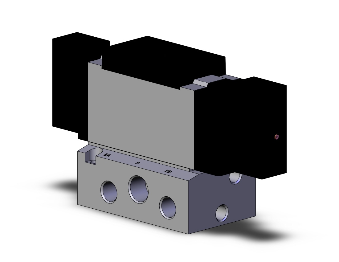 SMC VFS4310-5EB-04 valve dbl non plug-in base mt, VFS4000 SOL VALVE 4/5 PORT