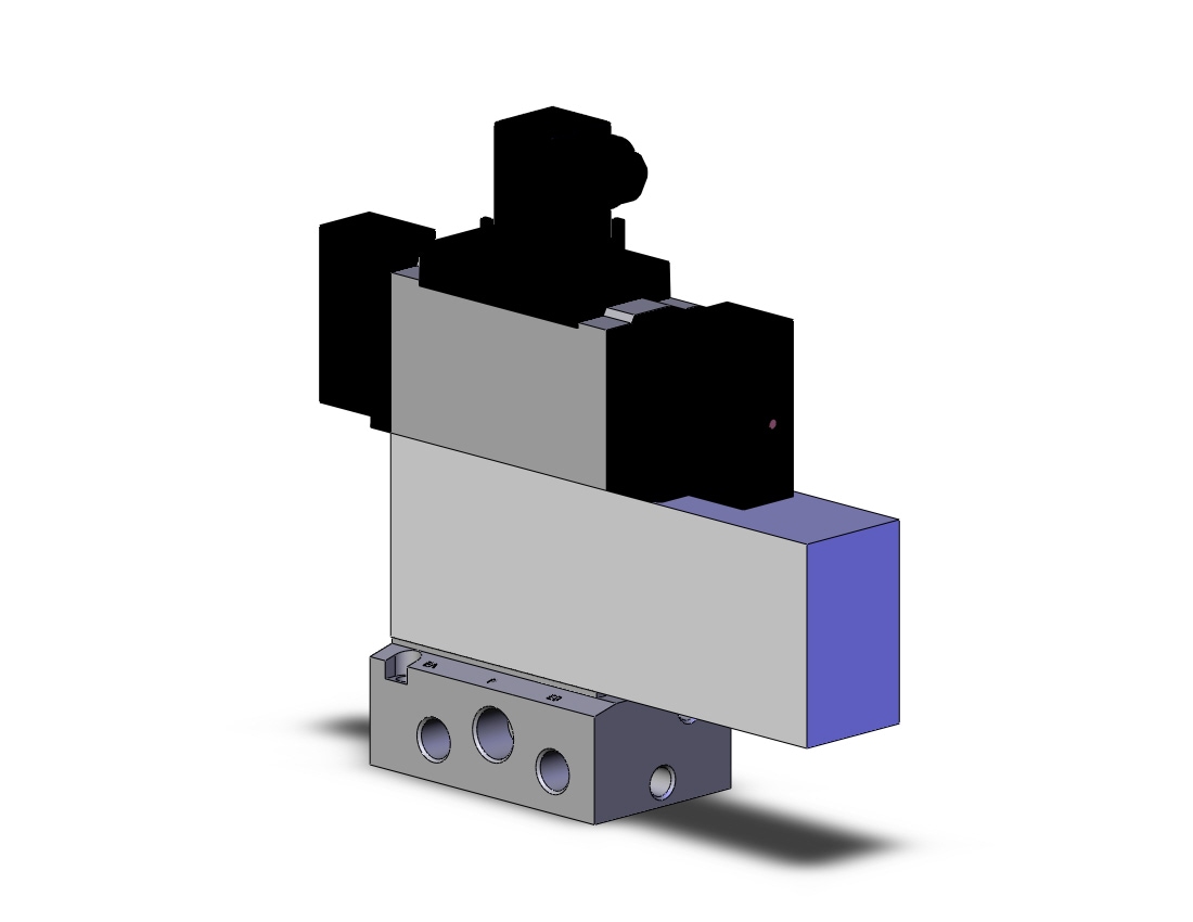 SMC VFS4610-1DZ-04 valve dbl non plug-in base mt, VFS4000 SOL VALVE 4/5 PORT