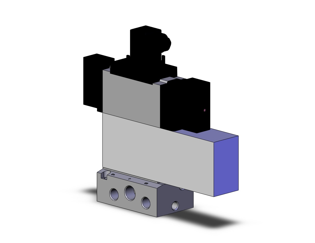 SMC VFS4610-5DZ-04 valve dbl non plug-in base mt, VFS4000 SOL VALVE 4/5 PORT