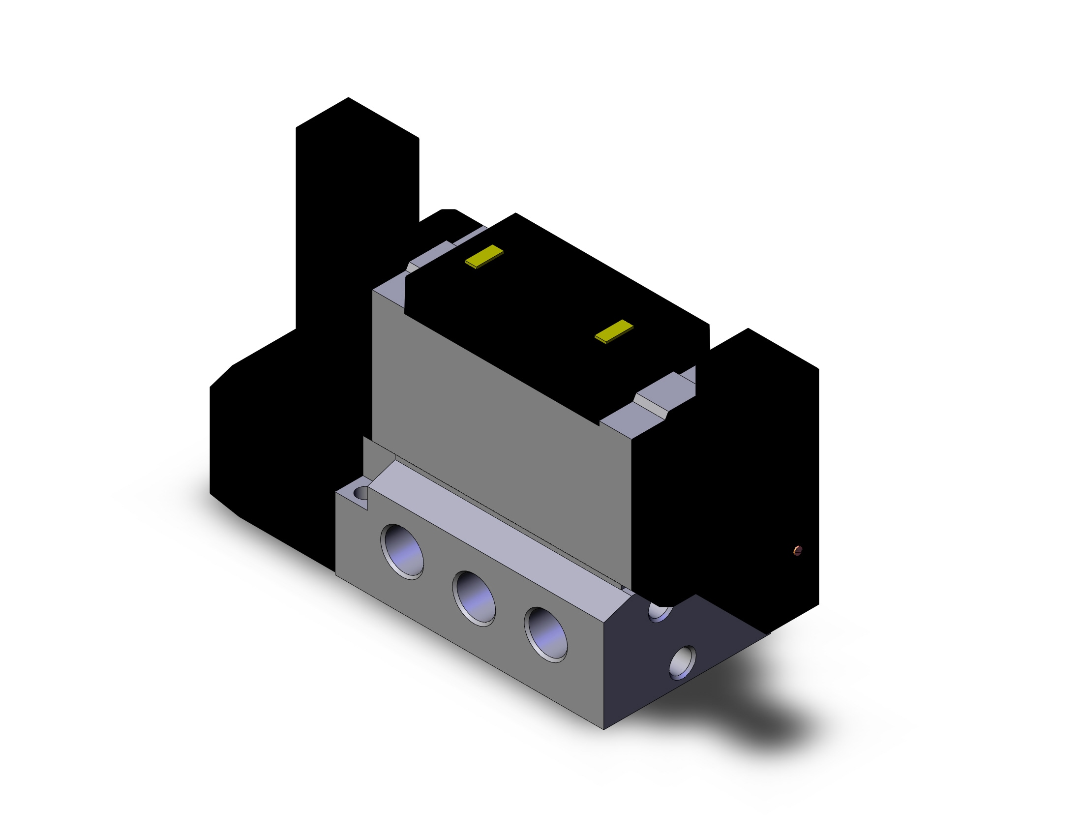 SMC VFS5200-3FZB-03T valve dbl plugin base mount, VFS5000 SOL VALVE 4/5 PORT